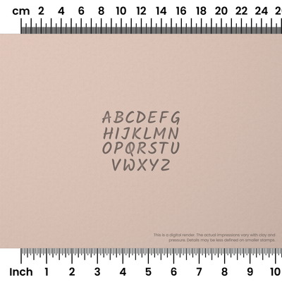 Kalam | All Caps | Alphabet Stamp Sets - Ceramind® Tools