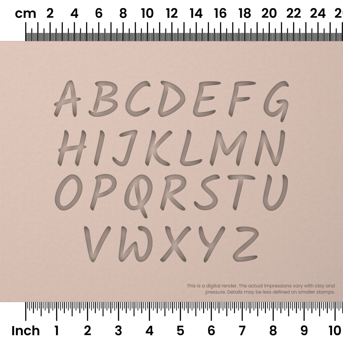 Kalam | All Caps | Alphabet Stamp Sets - Ceramind® Tools