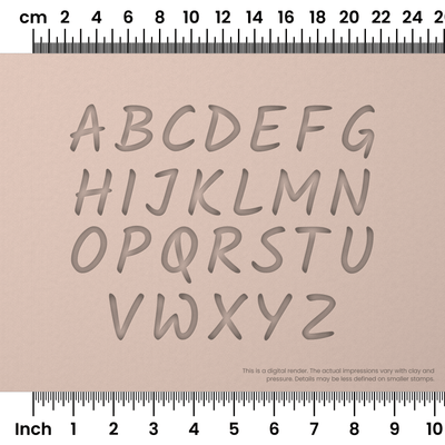 Kalam | All Caps | Alphabet Stamp Sets - Ceramind® Tools