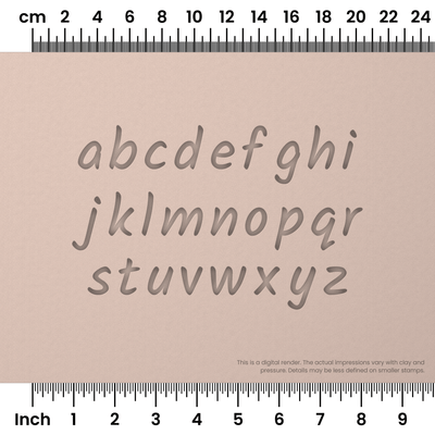 Kalam | Lowercase | Alphabet Stamp Sets - Ceramind® Tools