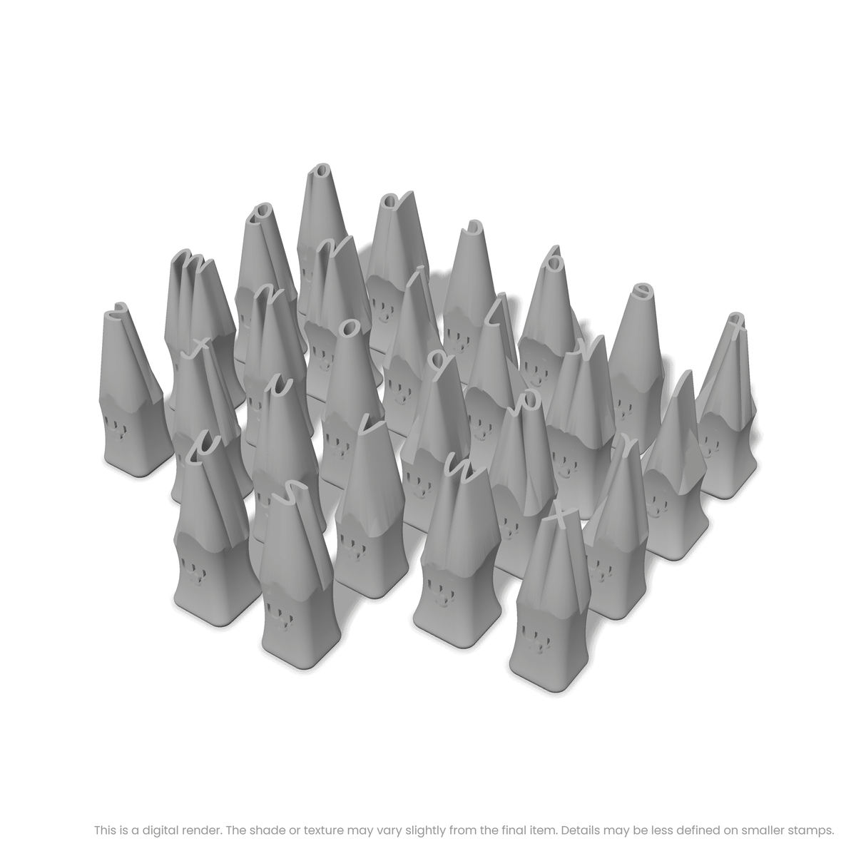 Kalam | Lowercase | Alphabet Stamp Sets - Ceramind® Tools