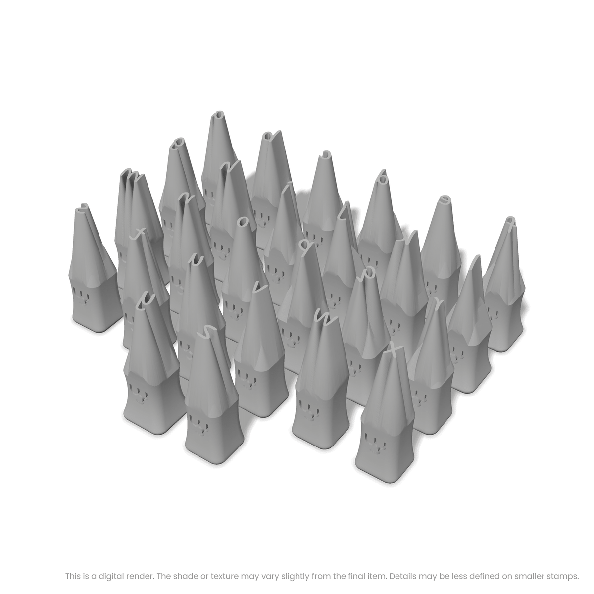 Kalam | Lowercase | Alphabet Stamp Sets - Ceramind® Tools