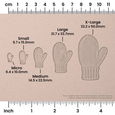 Knitted Mitten Stamps - Photo Textured - Ceramind® Tools