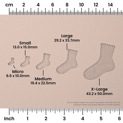 Knitted Sock Stamps - Photo Textured - Ceramind® Tools
