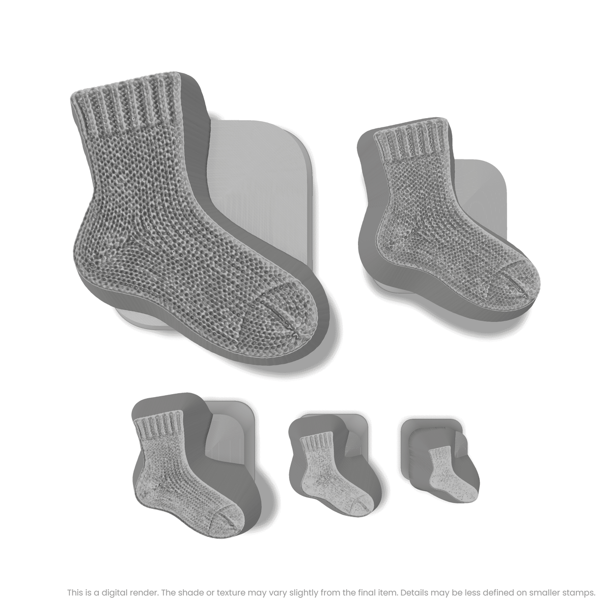 Knitted Sock Stamps - Photo Textured - Ceramind® Tools
