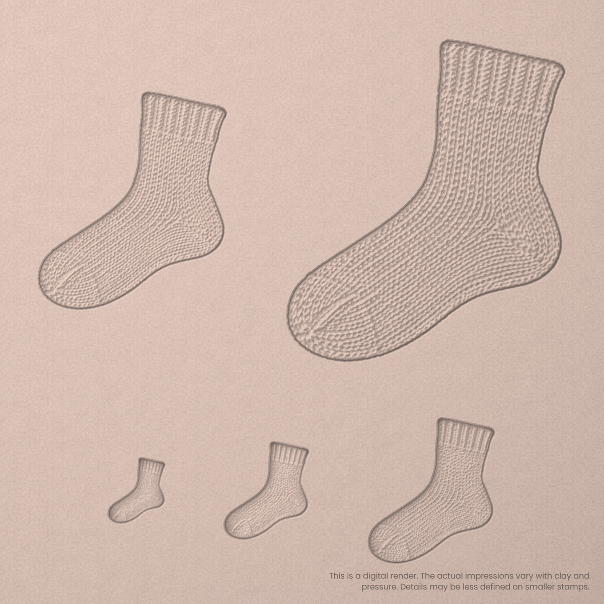 Knitted Sock Stamps - Photo Textured - Ceramind® Tools