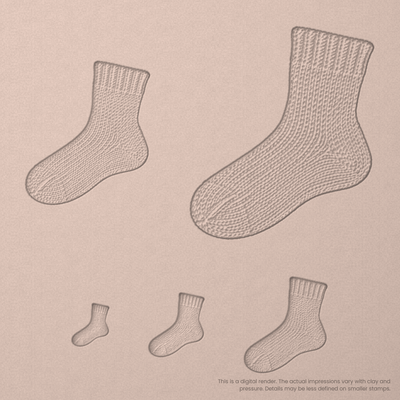 Knitted Sock Stamps - Photo Textured - Ceramind® Tools