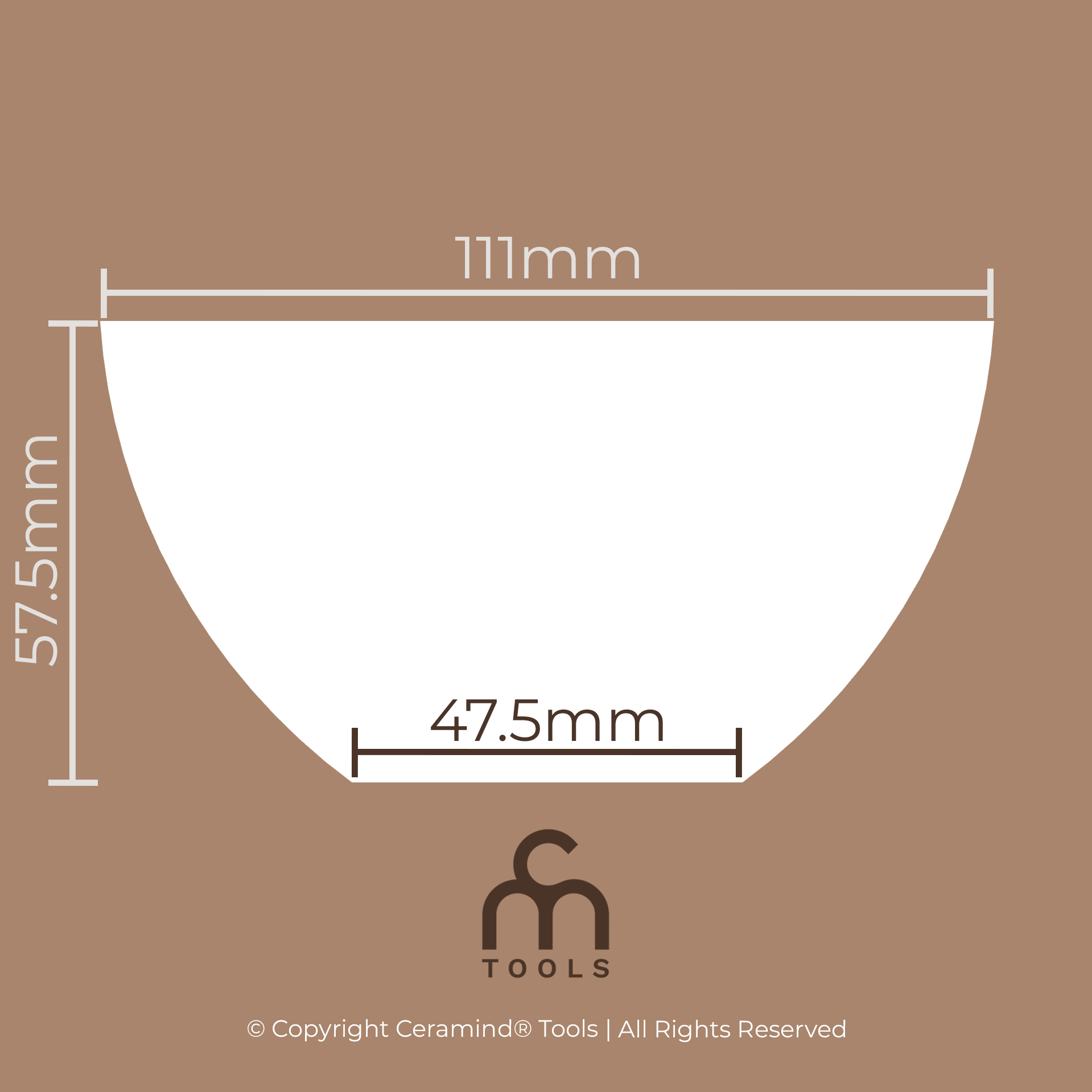 Line Texture Bowl | Slip Casting Mold | 111mm Diameter, 57.5mm High - Ceramind® Tools