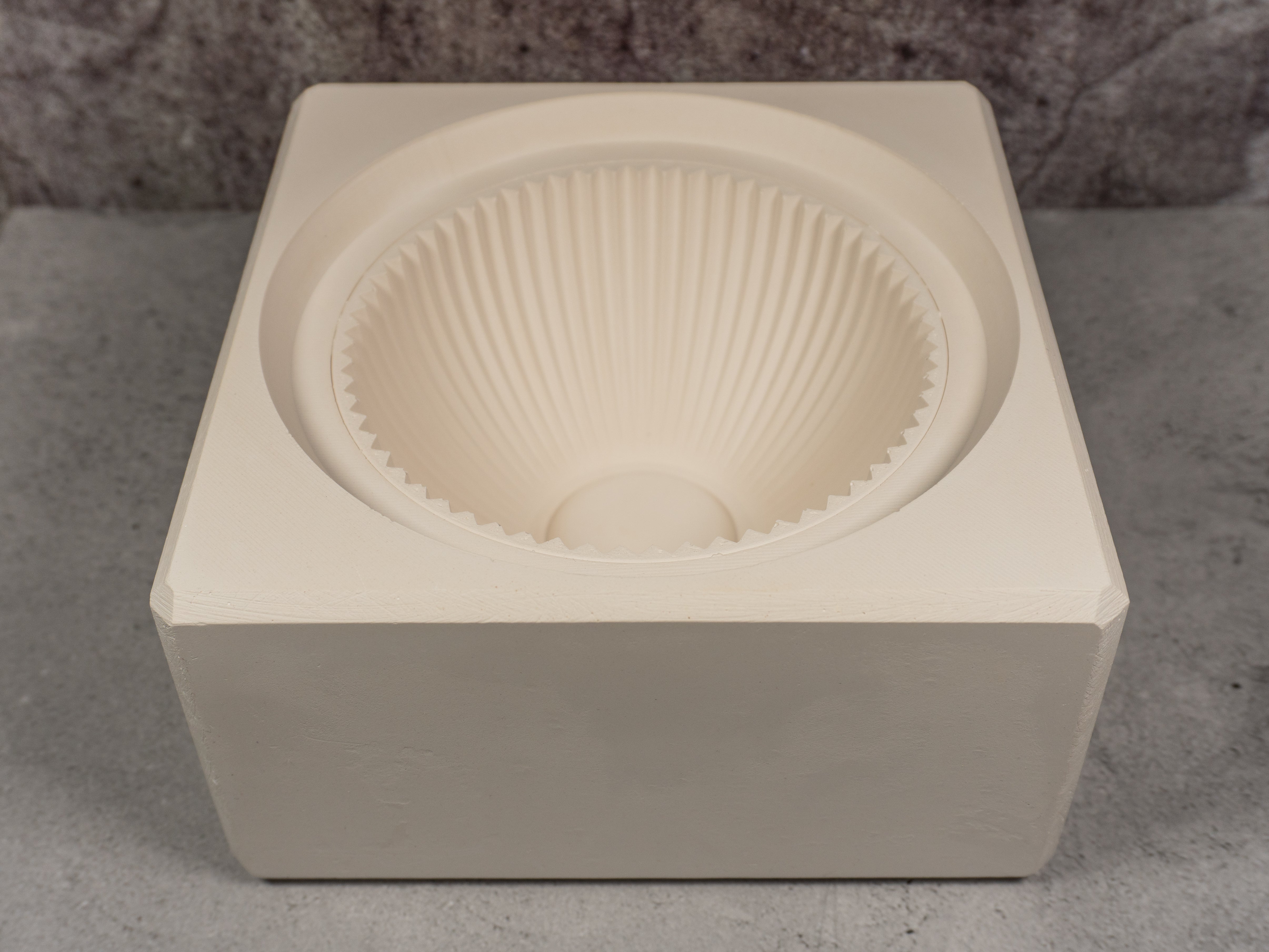 Line Texture Bowl | Slip Casting Mold | 126mm Diameter, 65mm High - Ceramind® Tools