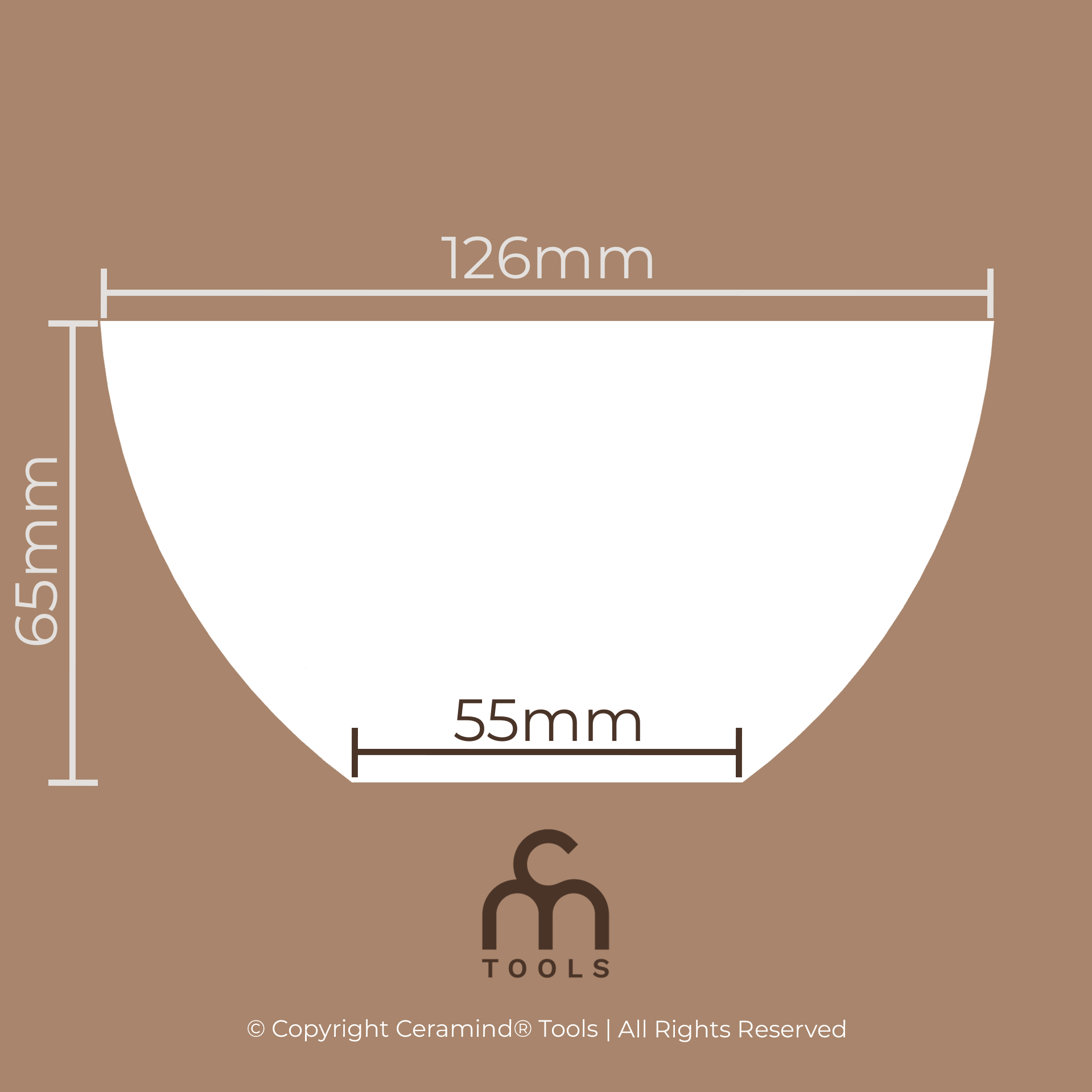 Line Texture Bowl | Slip Casting Mold | 126mm Diameter, 65mm High - Ceramind® Tools