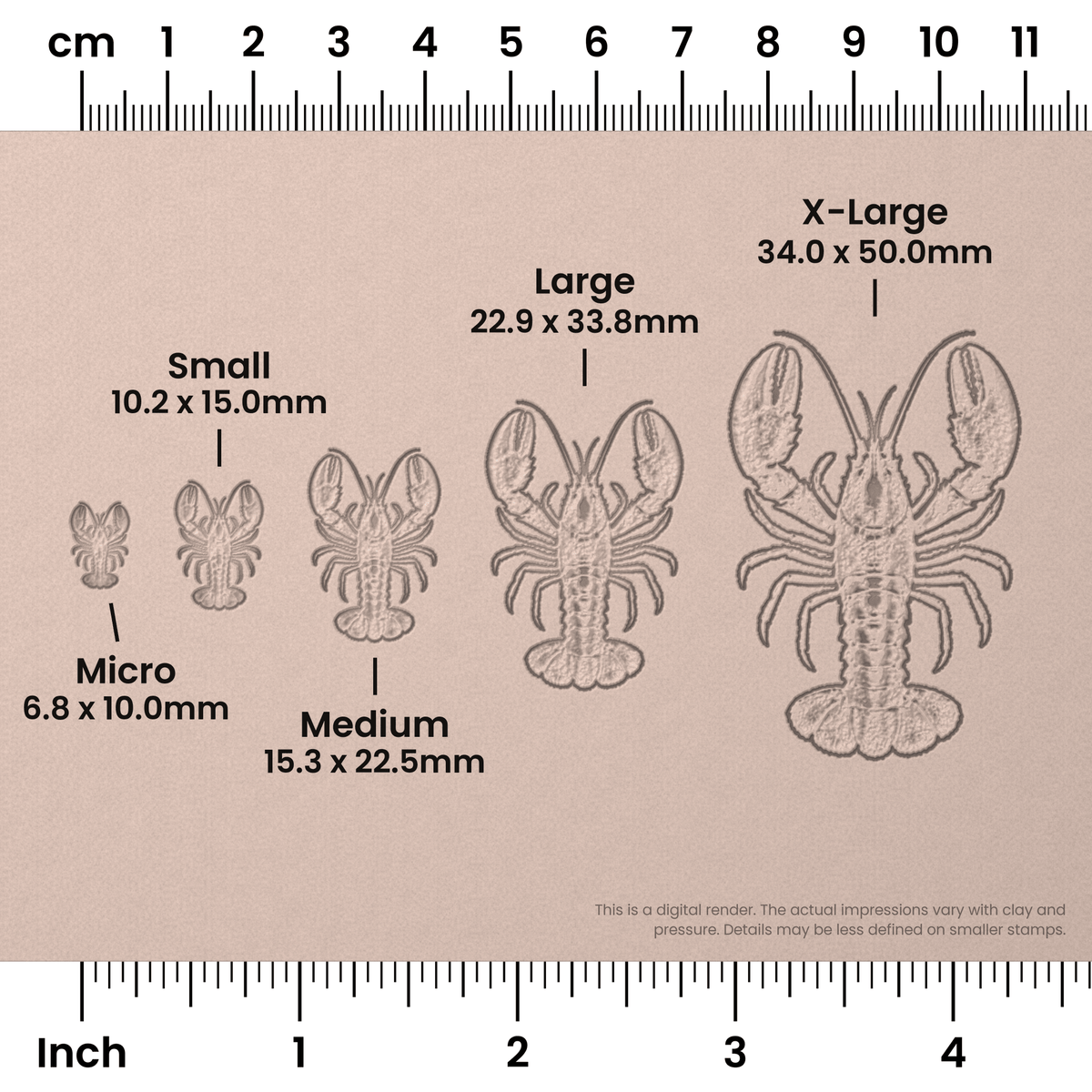 Lobster Stamps - Photo Textured - Ceramind® Tools