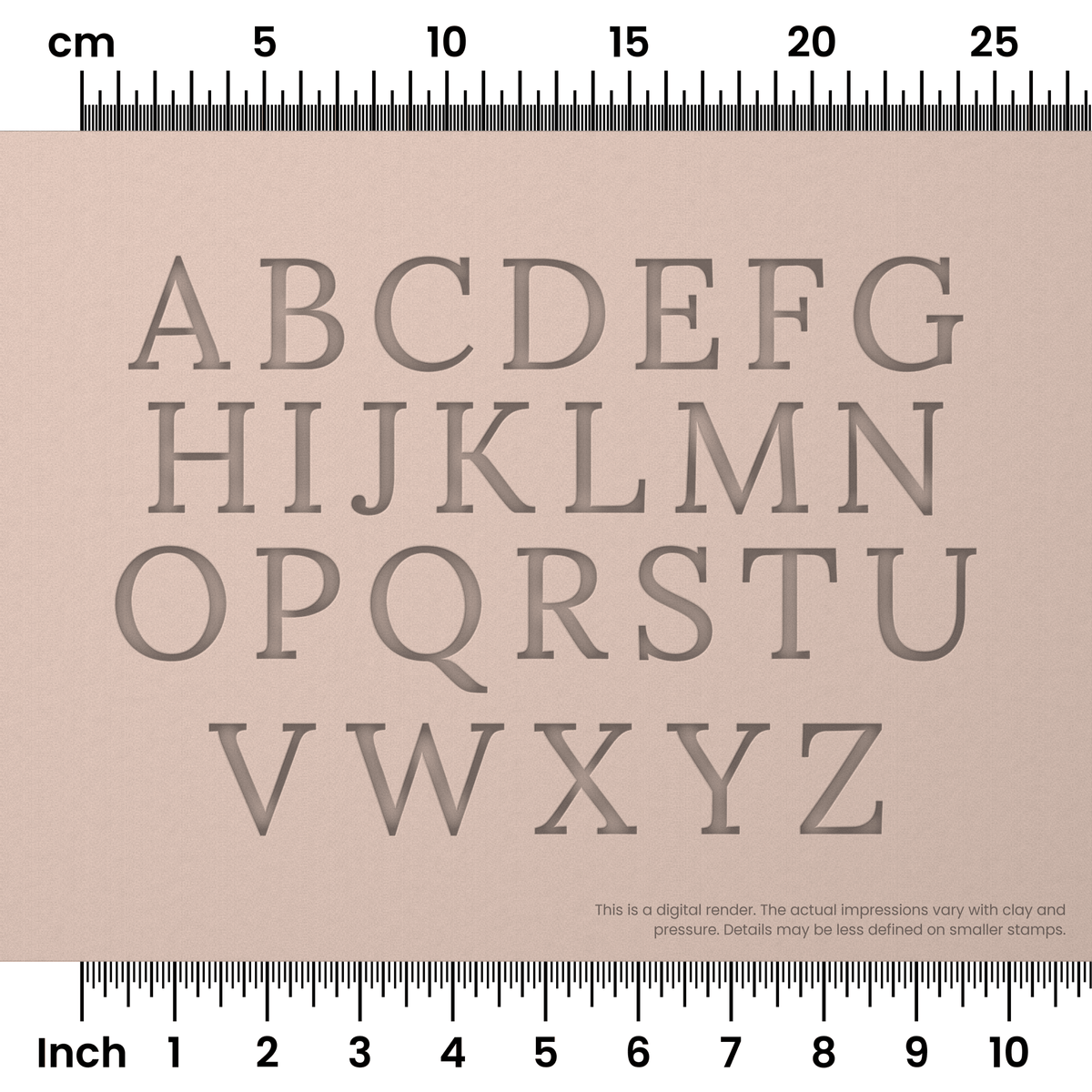 Lora | All Caps | Alphabet Stamp Sets - Ceramind® Tools
