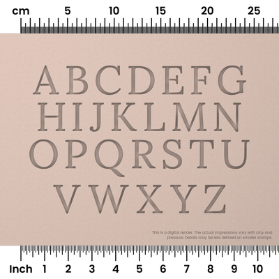 Lora | All Caps | Alphabet Stamp Sets - Ceramind® Tools