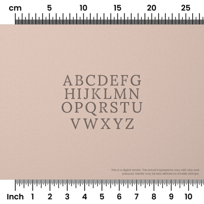 Lora | All Caps | Alphabet Stamp Sets - Ceramind® Tools