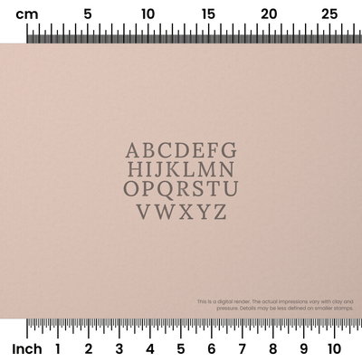 Lora | All Caps | Alphabet Stamp Sets - Ceramind® Tools