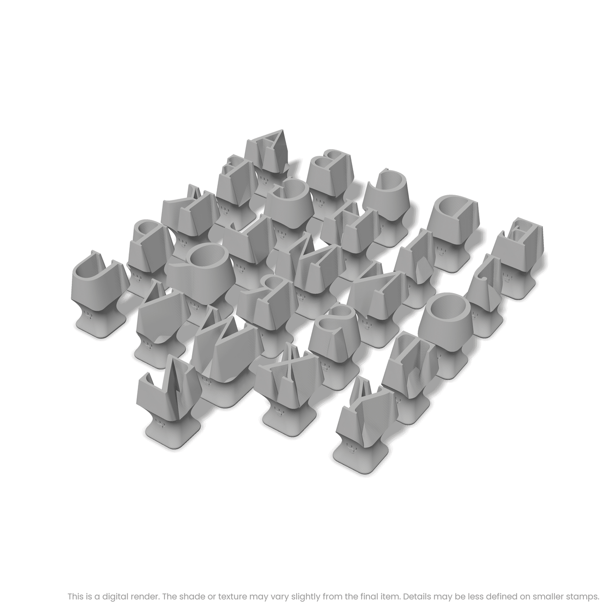 Lora | All Caps | Alphabet Stamp Sets - Ceramind® Tools