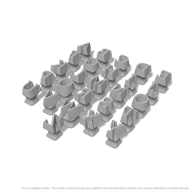 Lora | All Caps | Alphabet Stamp Sets - Ceramind® Tools