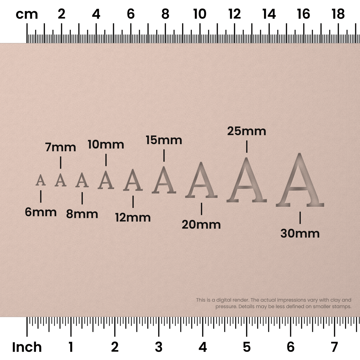Lora | All Caps | Alphabet Stamp Sets - Ceramind® Tools