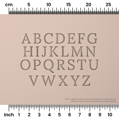 Lora | All Caps | Alphabet Stamp Sets - Ceramind® Tools