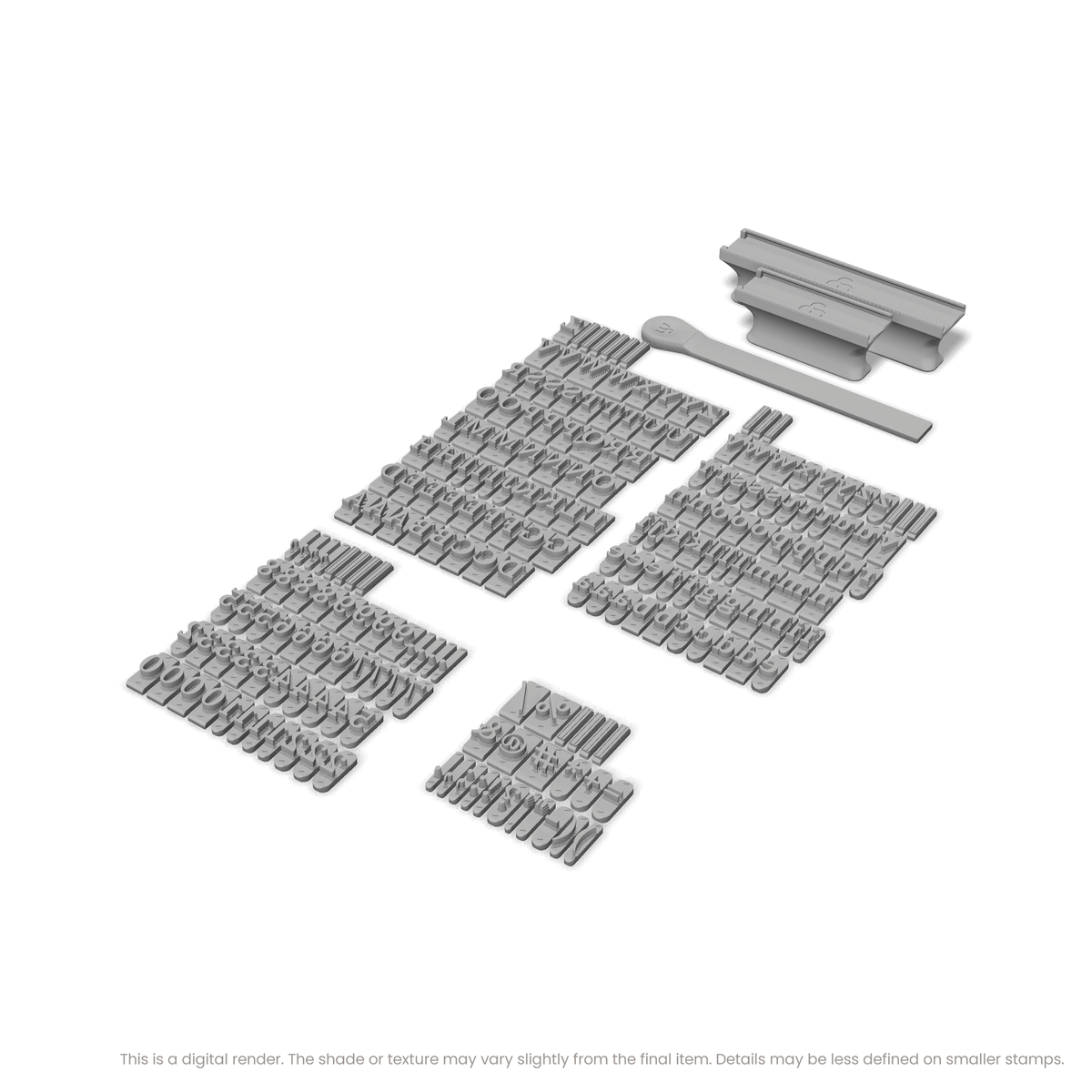 Lora | Font Rail Stamp Sets | Letters, Numbers, and Symbols - Ceramind® Tools