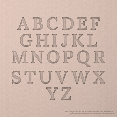 Lora | Font Rail Stamp Sets | Letters, Numbers, and Symbols - Ceramind® Tools