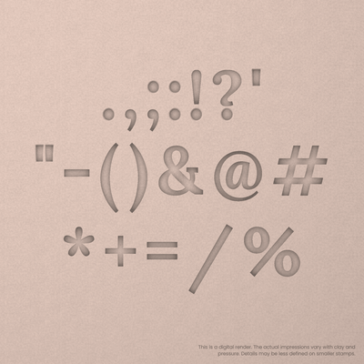Lora | Font Rail Stamp Sets | Letters, Numbers, and Symbols - Ceramind® Tools
