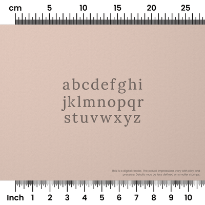 Lora | Lowercase | Alphabet Stamp Sets - Ceramind® Tools