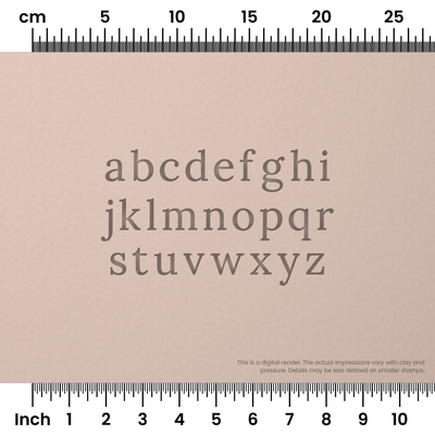 Lora | Lowercase | Alphabet Stamp Sets - Ceramind® Tools