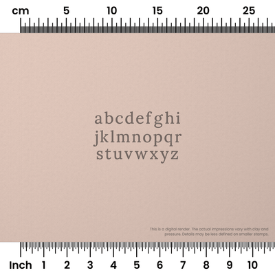 Lora | Lowercase | Alphabet Stamp Sets - Ceramind® Tools