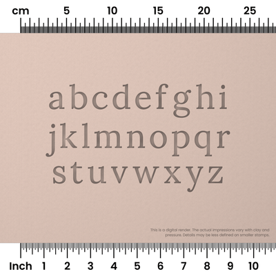 Lora | Lowercase | Alphabet Stamp Sets - Ceramind® Tools
