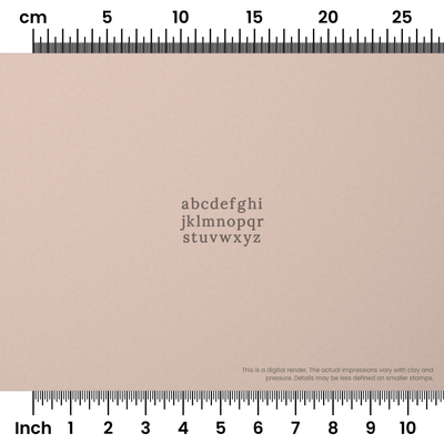 Lora | Lowercase | Alphabet Stamp Sets - Ceramind® Tools