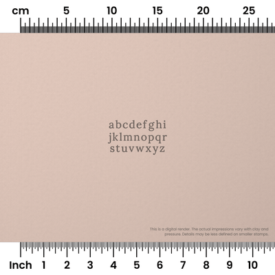 Lora | Lowercase | Alphabet Stamp Sets - Ceramind® Tools