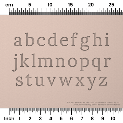 Lora | Lowercase | Alphabet Stamp Sets - Ceramind® Tools
