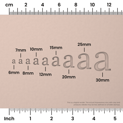 Lora | Lowercase | Alphabet Stamp Sets - Ceramind® Tools