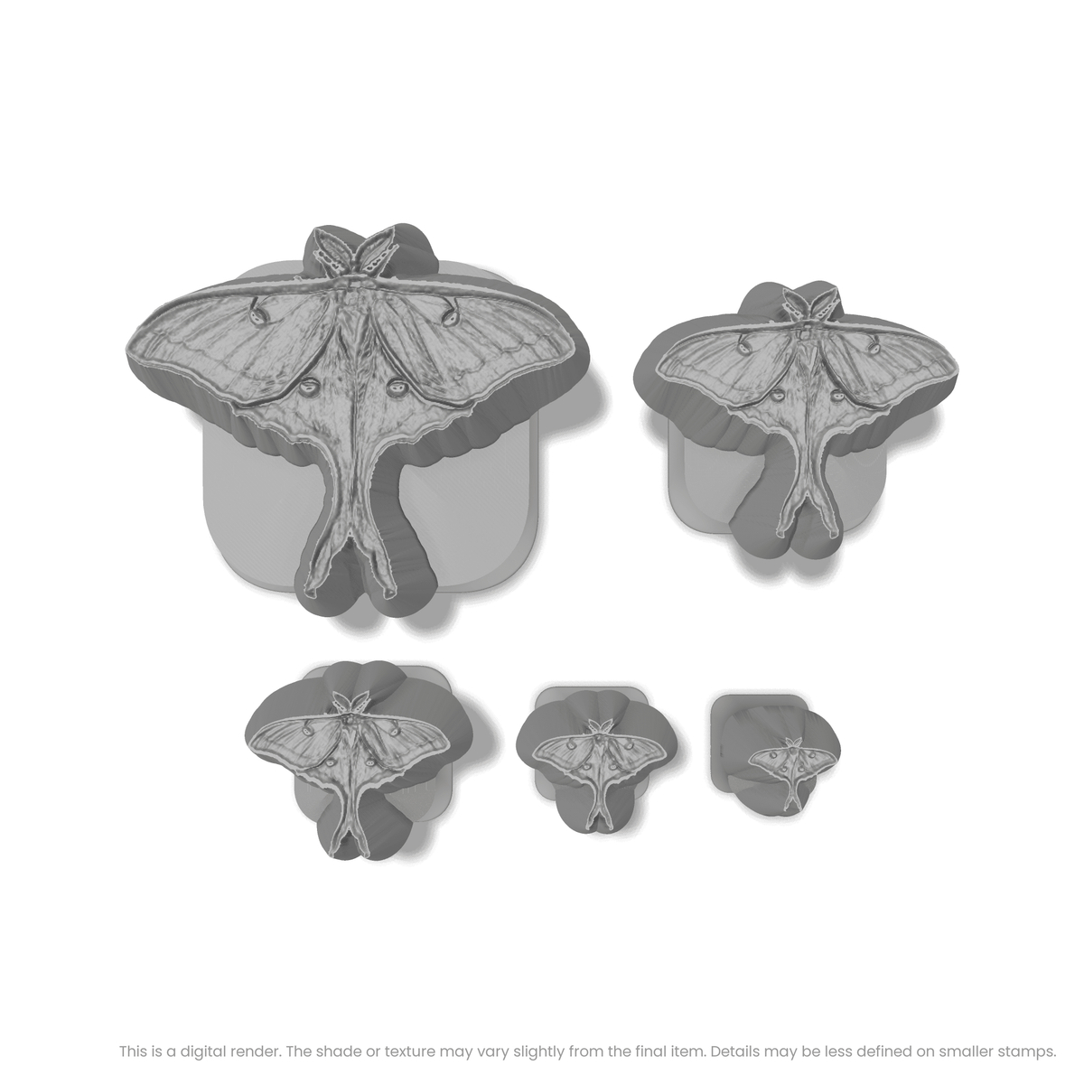 Luna Moth Stamps - Photo Textured - Ceramind® Tools