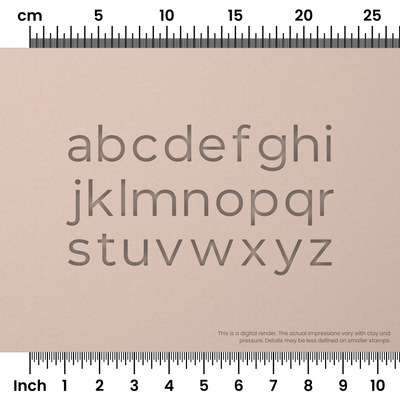 Montserrat | Lowercase | Alphabet Stamp Sets - Ceramind® Tools
