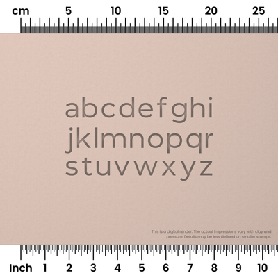 Montserrat | Lowercase | Alphabet Stamp Sets - Ceramind® Tools