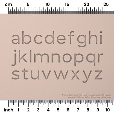 Montserrat | Lowercase | Alphabet Stamp Sets - Ceramind® Tools