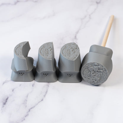 Moon Phases Set of Four Stamps - Ceramind® Tools
