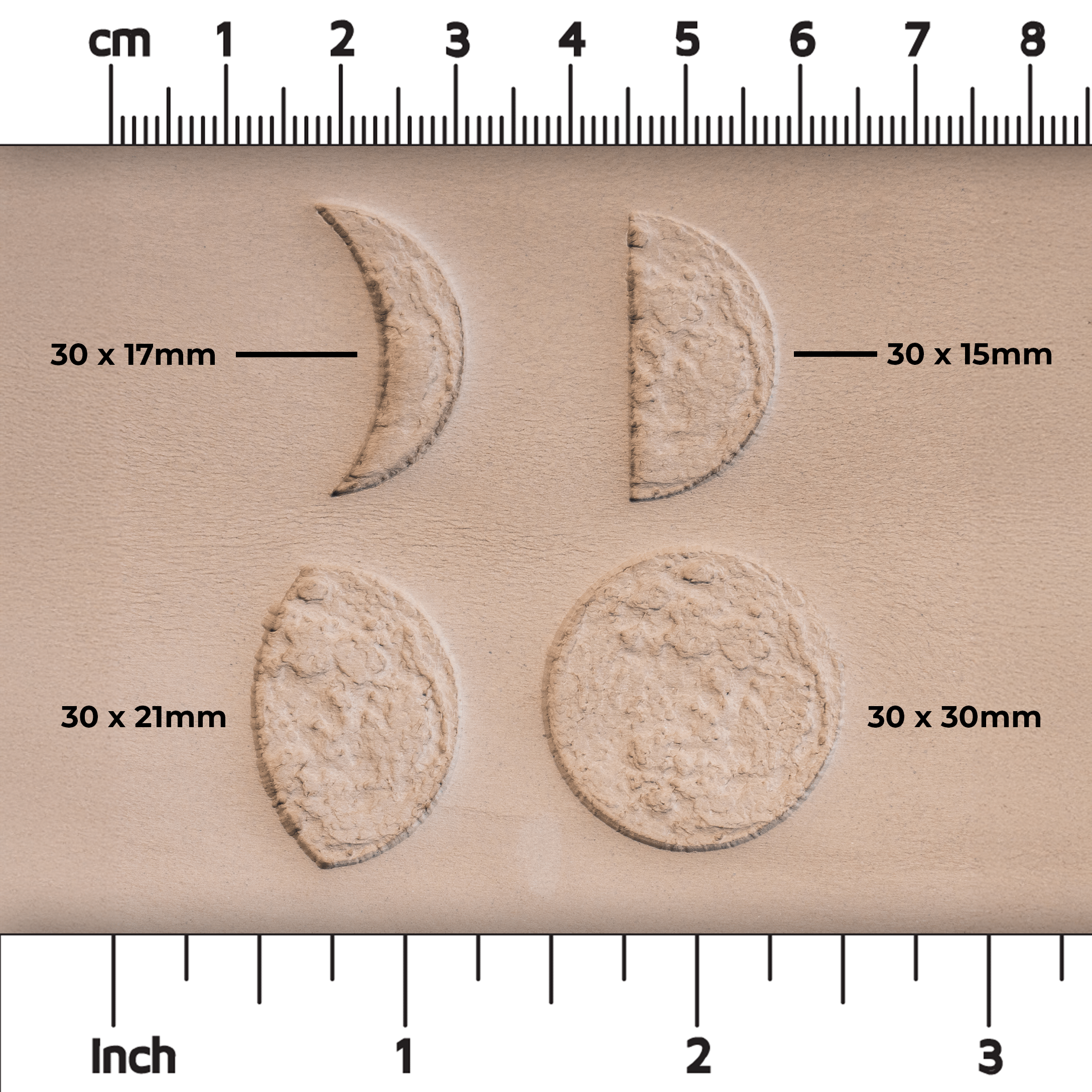 Moon Phases Set of Four Stamps - Ceramind® Tools