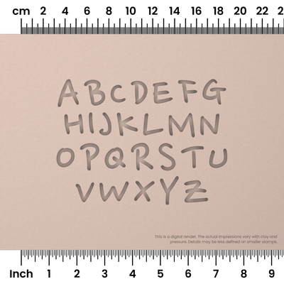 Nanum Pen | All Caps | Alphabet Stamp Sets - Ceramind® Tools