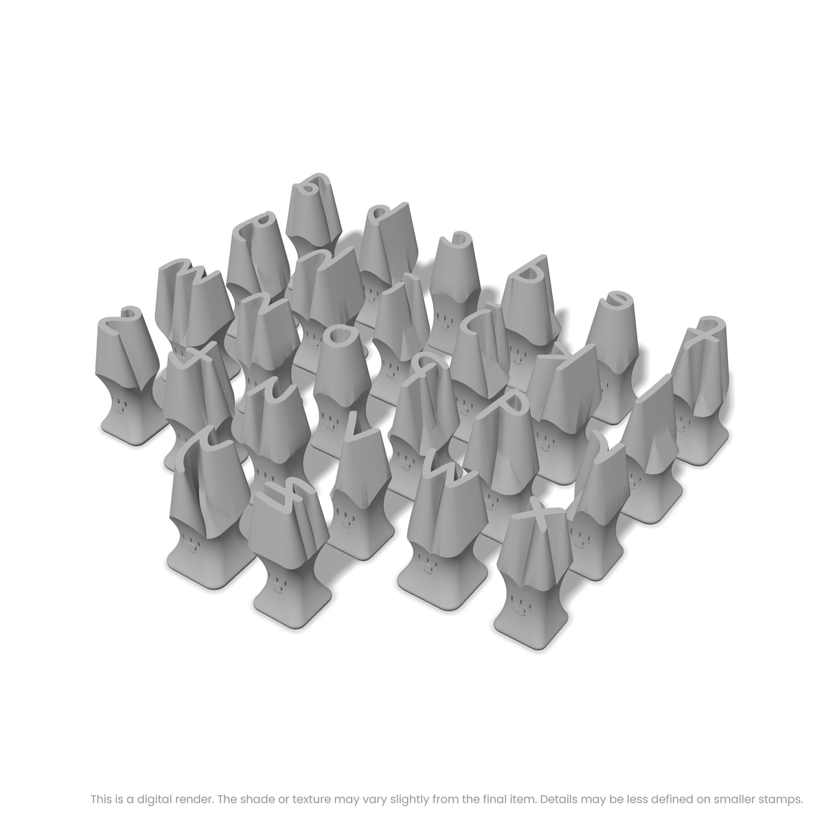 Nanum Pen | Lowercase | Alphabet Stamp Sets - Ceramind® Tools