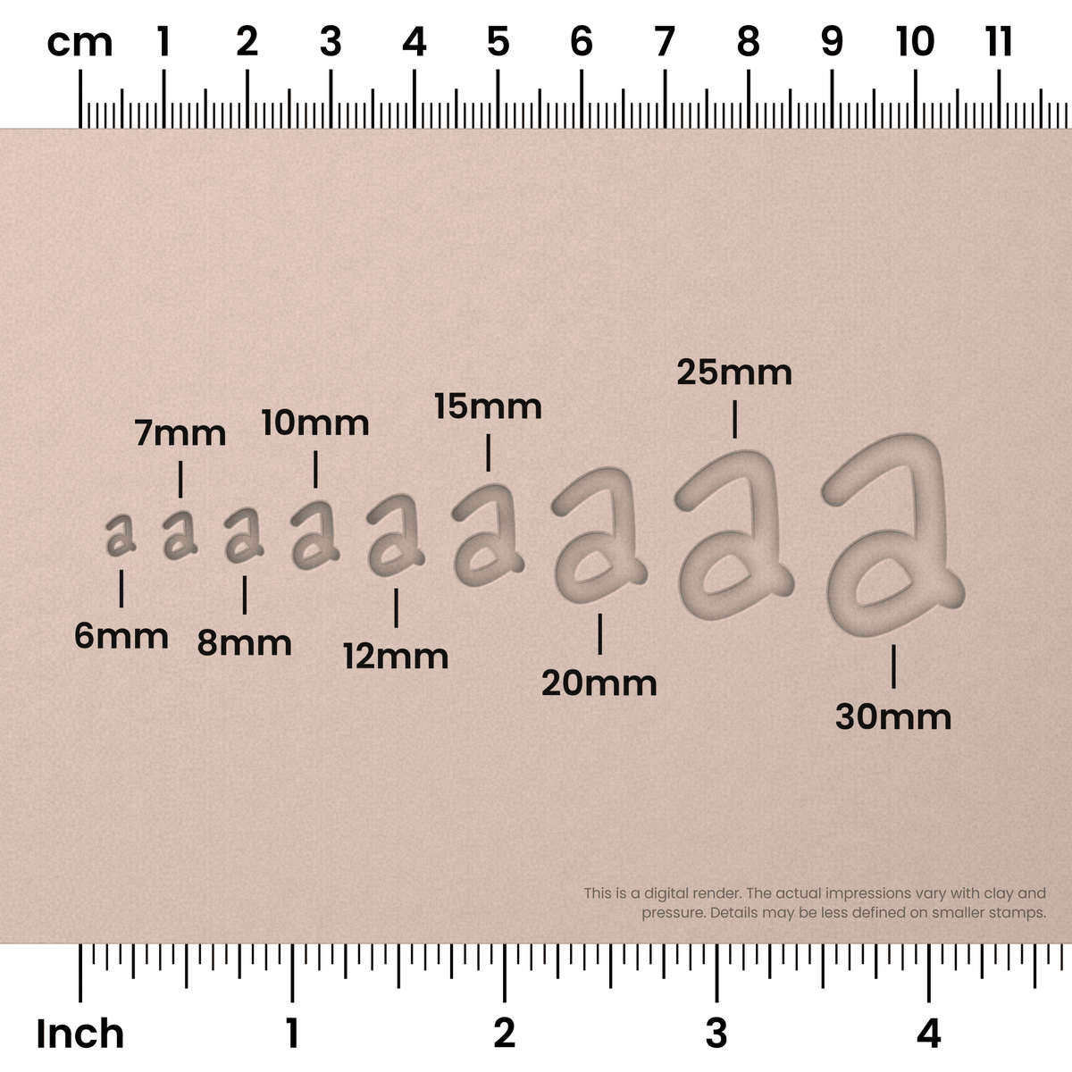 Nanum Pen | Lowercase | Alphabet Stamp Sets - Ceramind® Tools