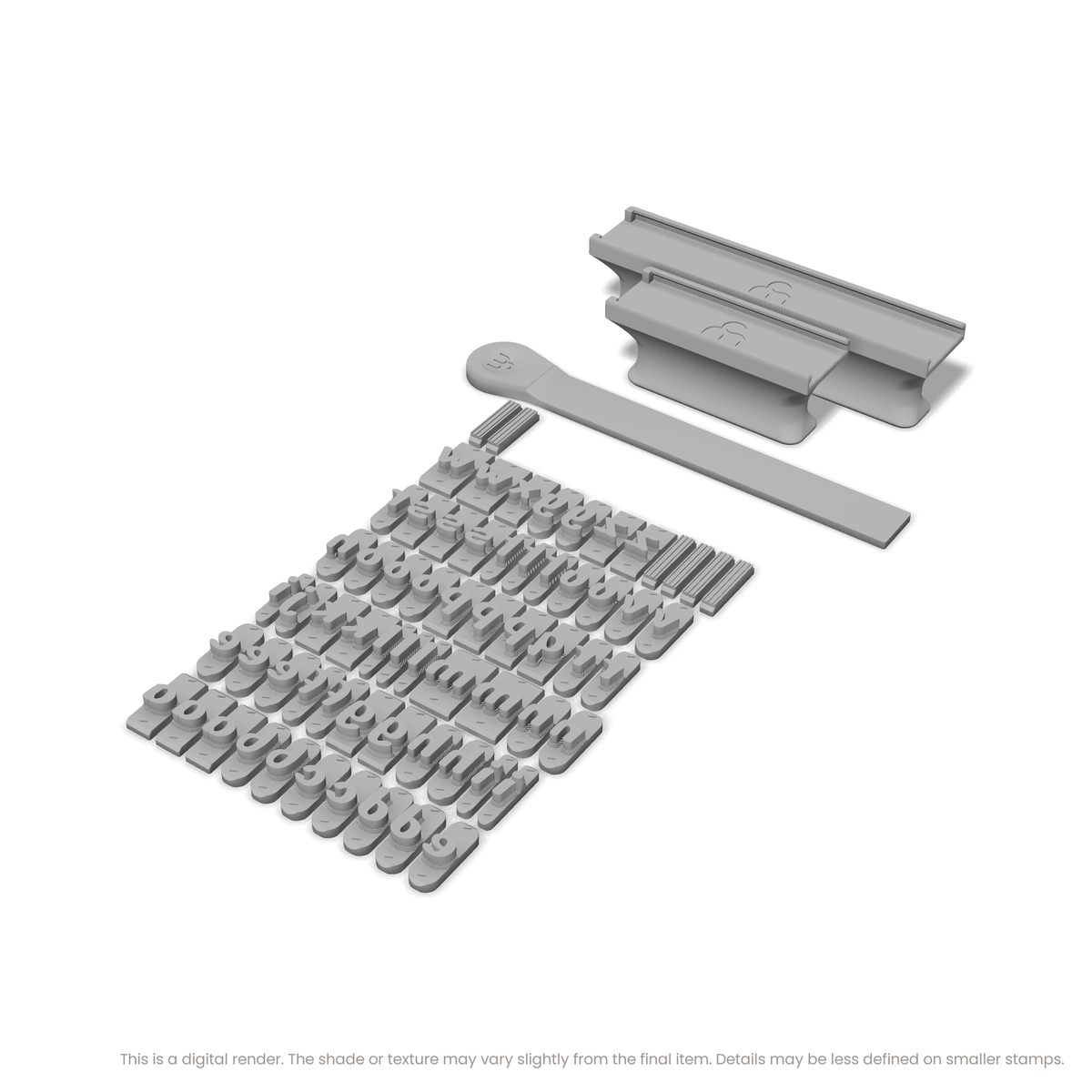 Nerko One | Font Rail Stamp Sets | Letters, Numbers, and Symbols - Ceramind® Tools