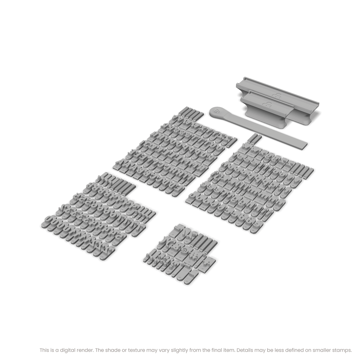 Nerko One | Font Rail Stamp Sets | Letters, Numbers, and Symbols - Ceramind® Tools
