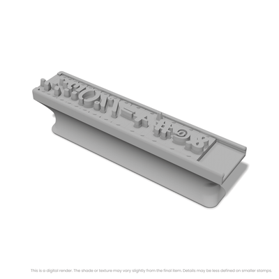 Nerko One | Font Rail Stamp Sets | Letters, Numbers, and Symbols - Ceramind® Tools