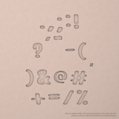 Nerko One | Font Rail Stamp Sets | Letters, Numbers, and Symbols - Ceramind® Tools