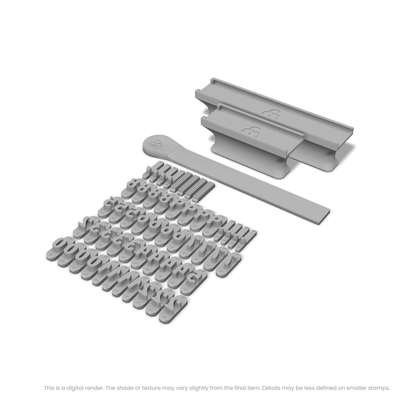 Nerko One | Font Rail Stamp Sets | Letters, Numbers, and Symbols - Ceramind® Tools