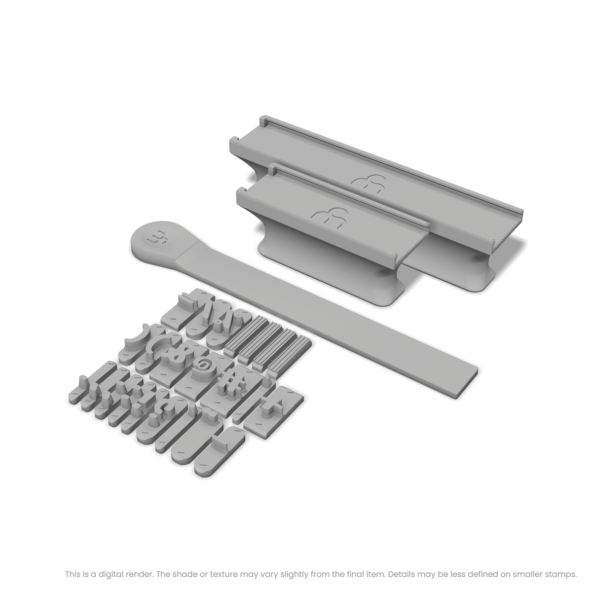 Nerko One | Font Rail Stamp Sets | Letters, Numbers, and Symbols - Ceramind® Tools