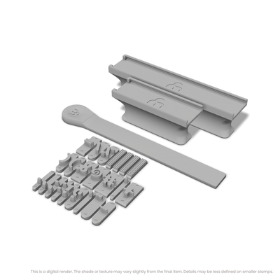 Nerko One | Font Rail Stamp Sets | Letters, Numbers, and Symbols - Ceramind® Tools